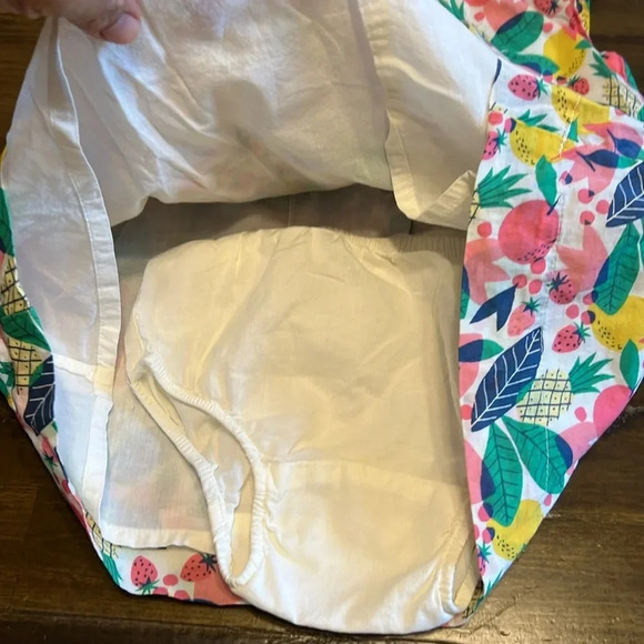 Gap Baby Girl Dress Cotton Fruits Fun Tropical 12-18 months Strawberry Pineapple - Picture 4 of 7